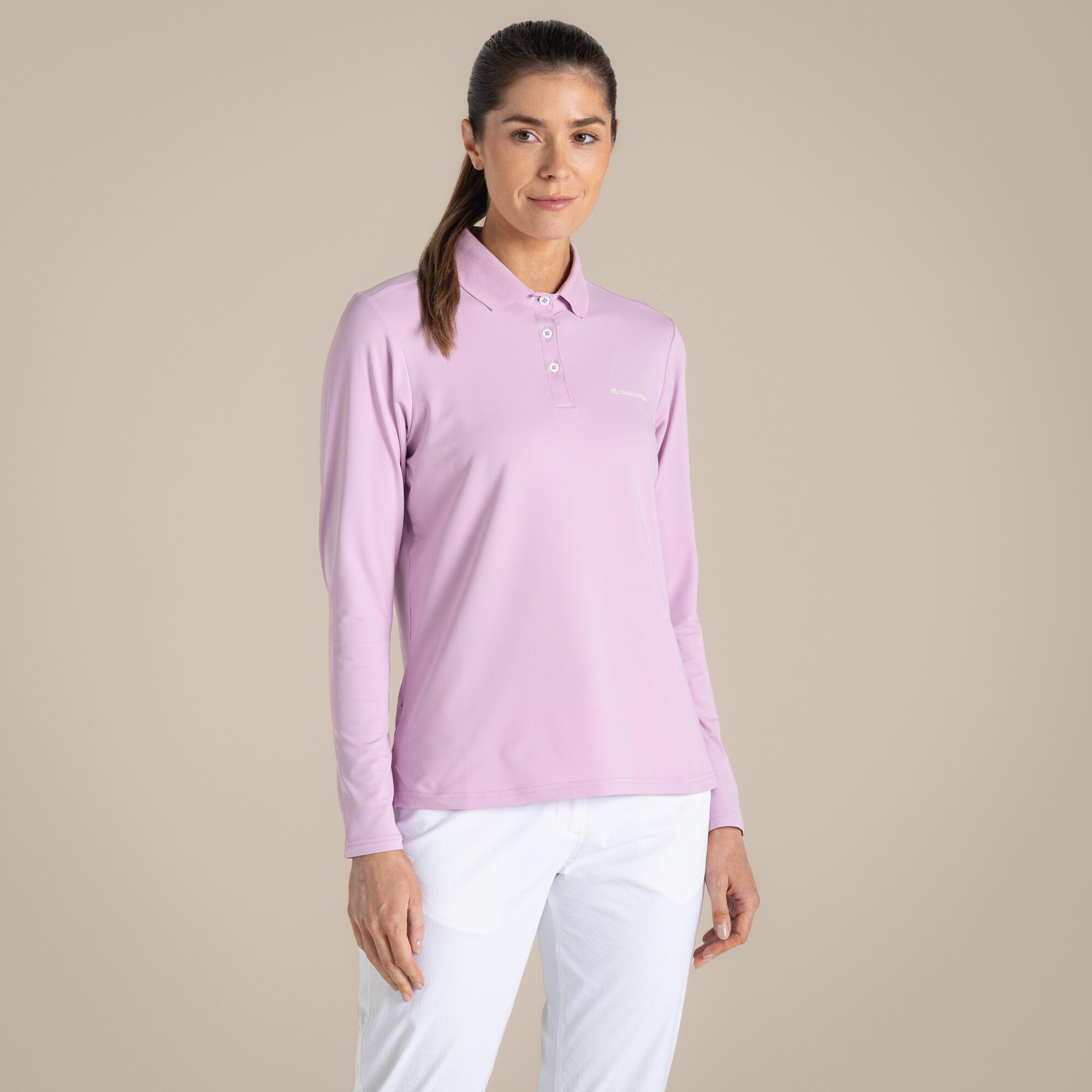 Craghoppers - Haut De Polo Golf Nosilife Thornbury Pour Femme - Polo Manches Courtes - Mauve|rose - Decathlon