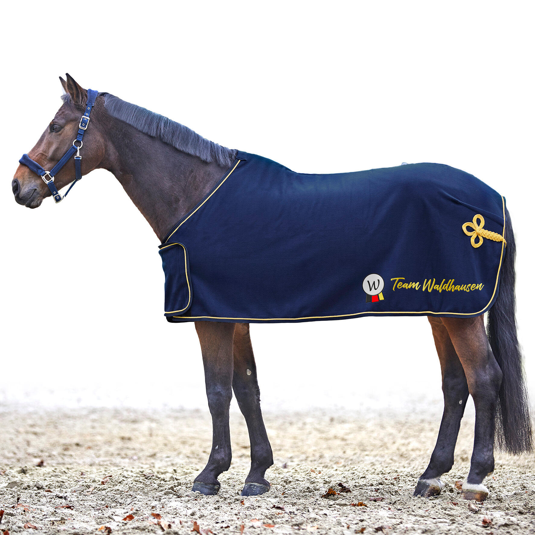 Waldhausen - Couverture Polaire Pour Cheval Waldhausen Sponsor - Chemise Cheval - Bleu|jaune - 145 Cm - Decathlon