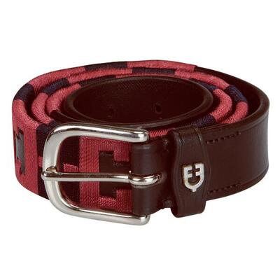 Dames leren riem met geometrisch patroon equestro