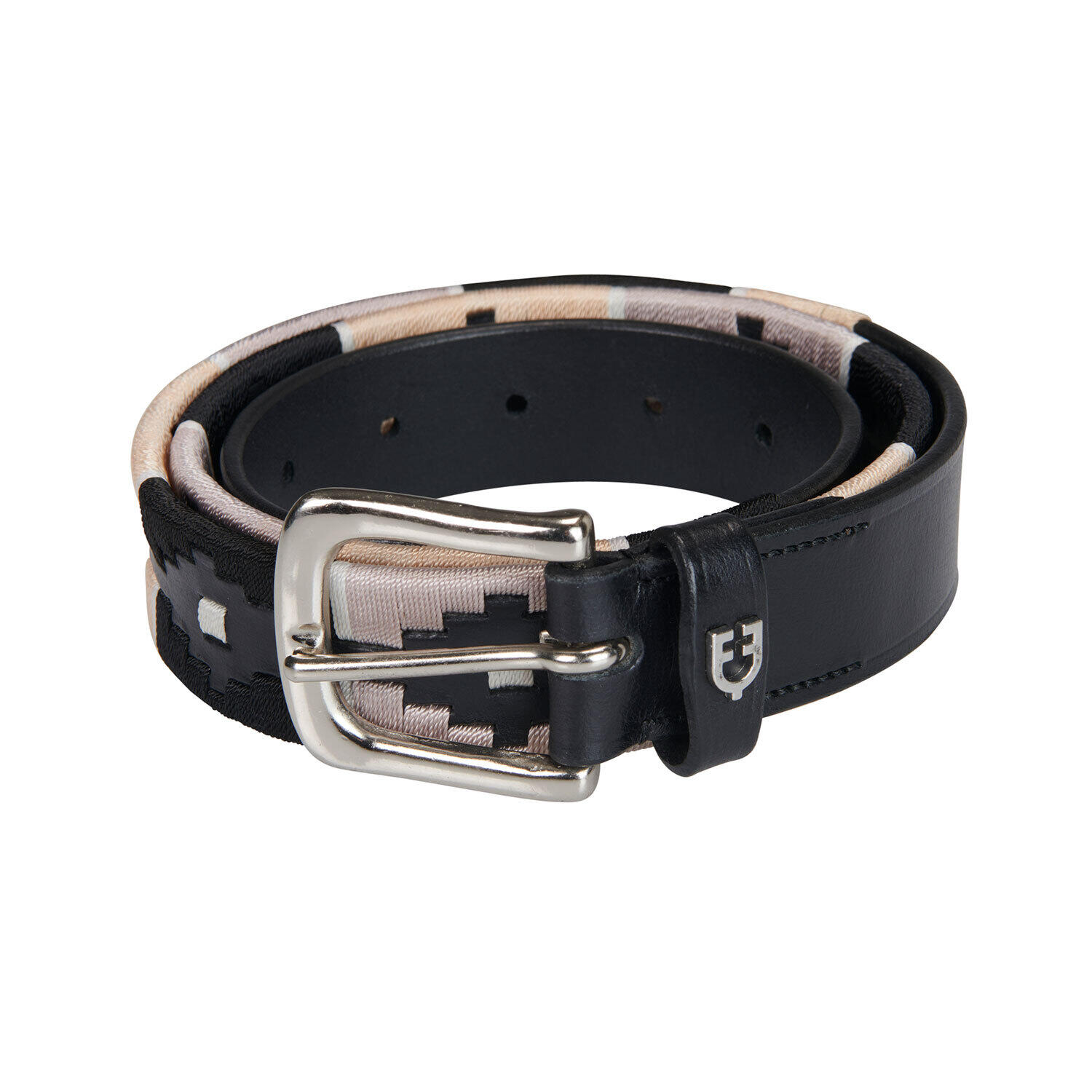 Equestro - Ceinture En Cuir Femme Equestro Southwest Patterm - Ceinture - Beige|noir|rose - 100 Cm - Decathlon
