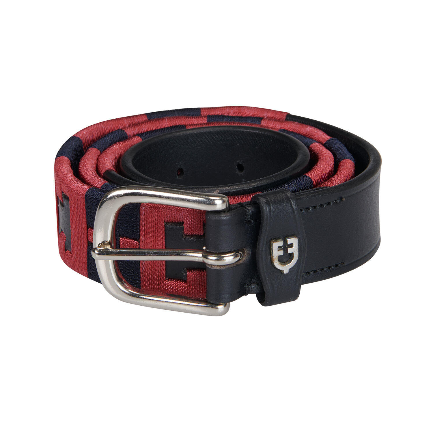 EQUESTRO Women's geometric pattern leather belt Equestro