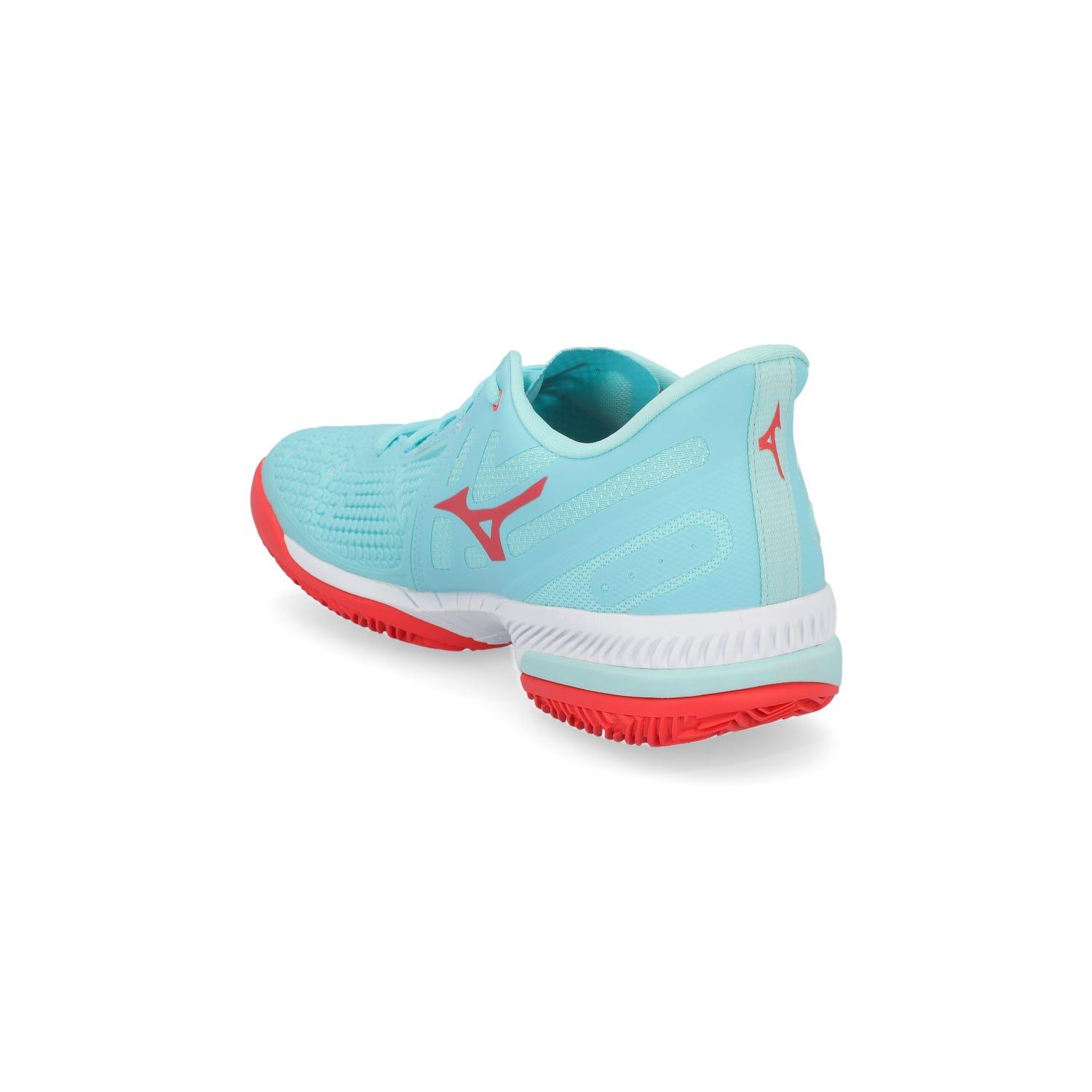 Mizuno Wave Exceed Tour Cc Wos Donna Blu Chiaro Rosso 3/6