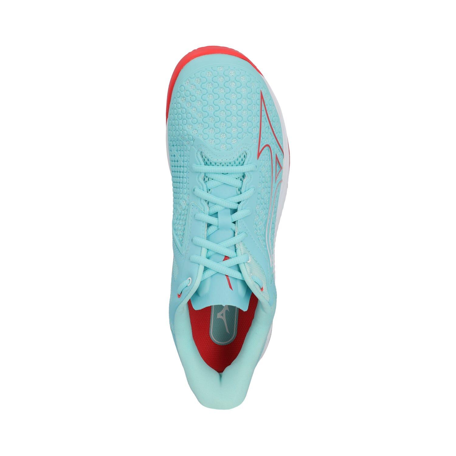 Mizuno Wave Exceed Tour Cc Wos Donna Blu Chiaro Rosso 5/6