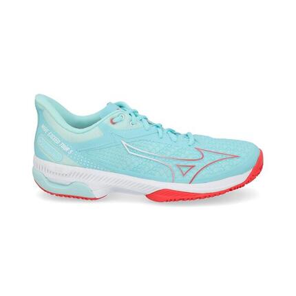 Mizuno Wave Exceed Tour Cc Wos Celeste Rojo Mujer