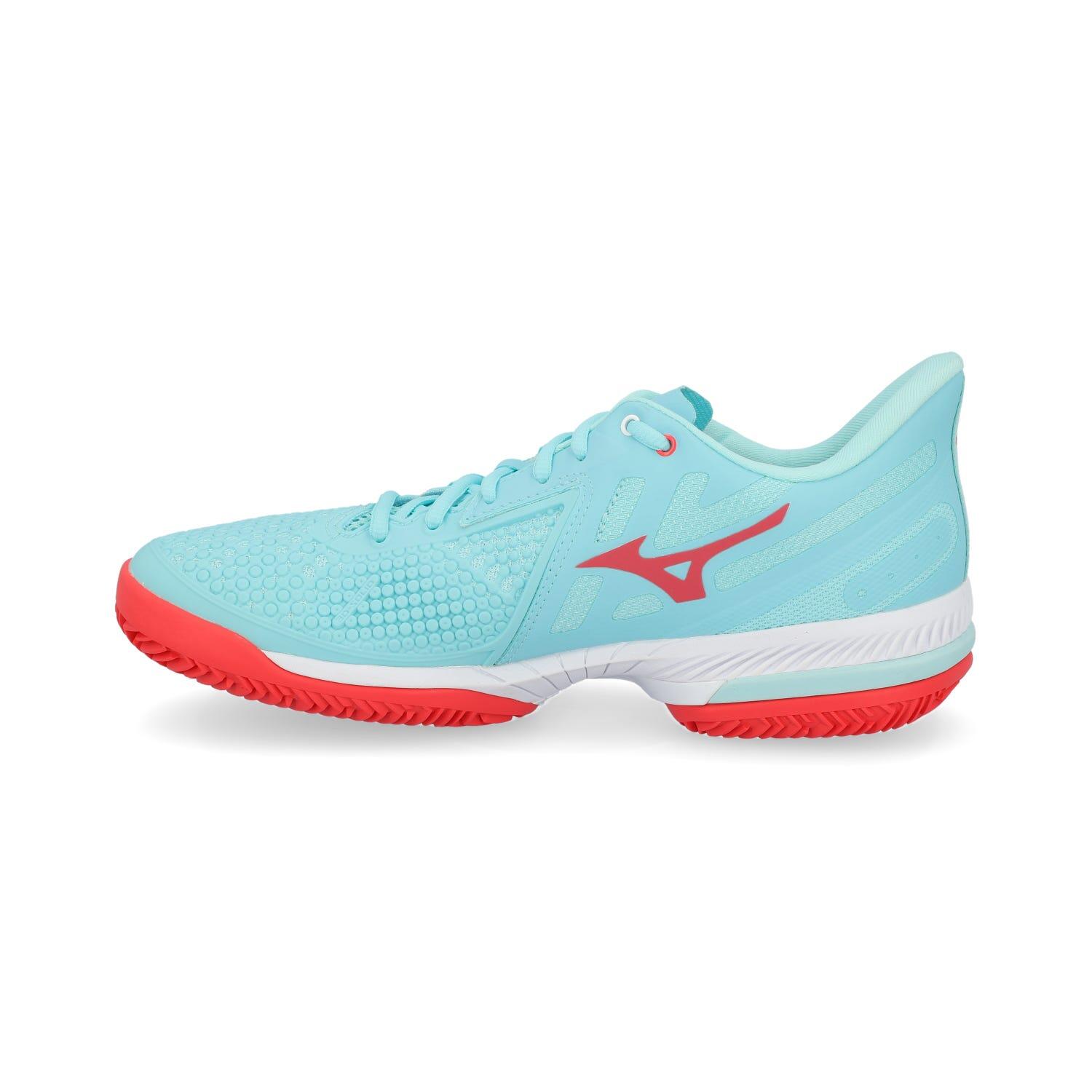 Mizuno Wave Exceed Tour Cc Wos Donna Blu Chiaro Rosso 4/6