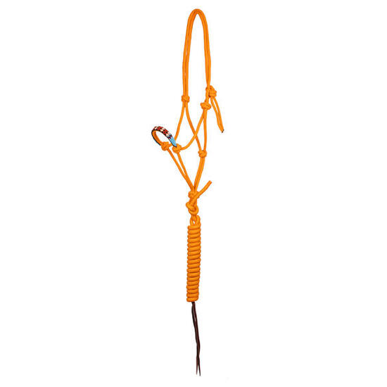 Smycz dla konia z węzłami i koralikami z linką Pool's