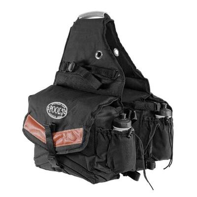 Zadelzak voor achteraan met 2 vakken pool's