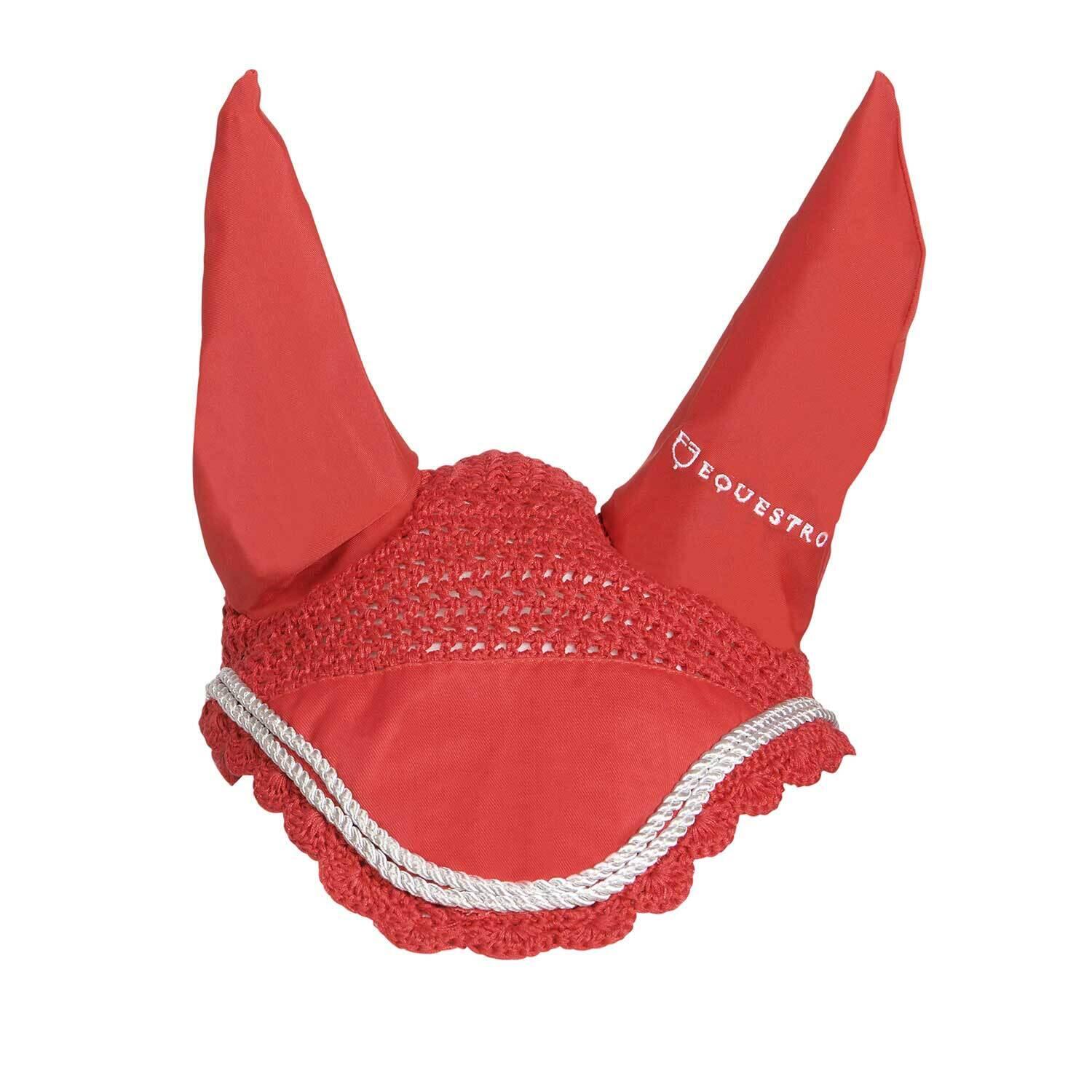 Equestro - Bonnet Anti-mouches Pour Cheval Equestro Ss00207 - Bonnet Cheval - Rouge - Fs - Decathlon