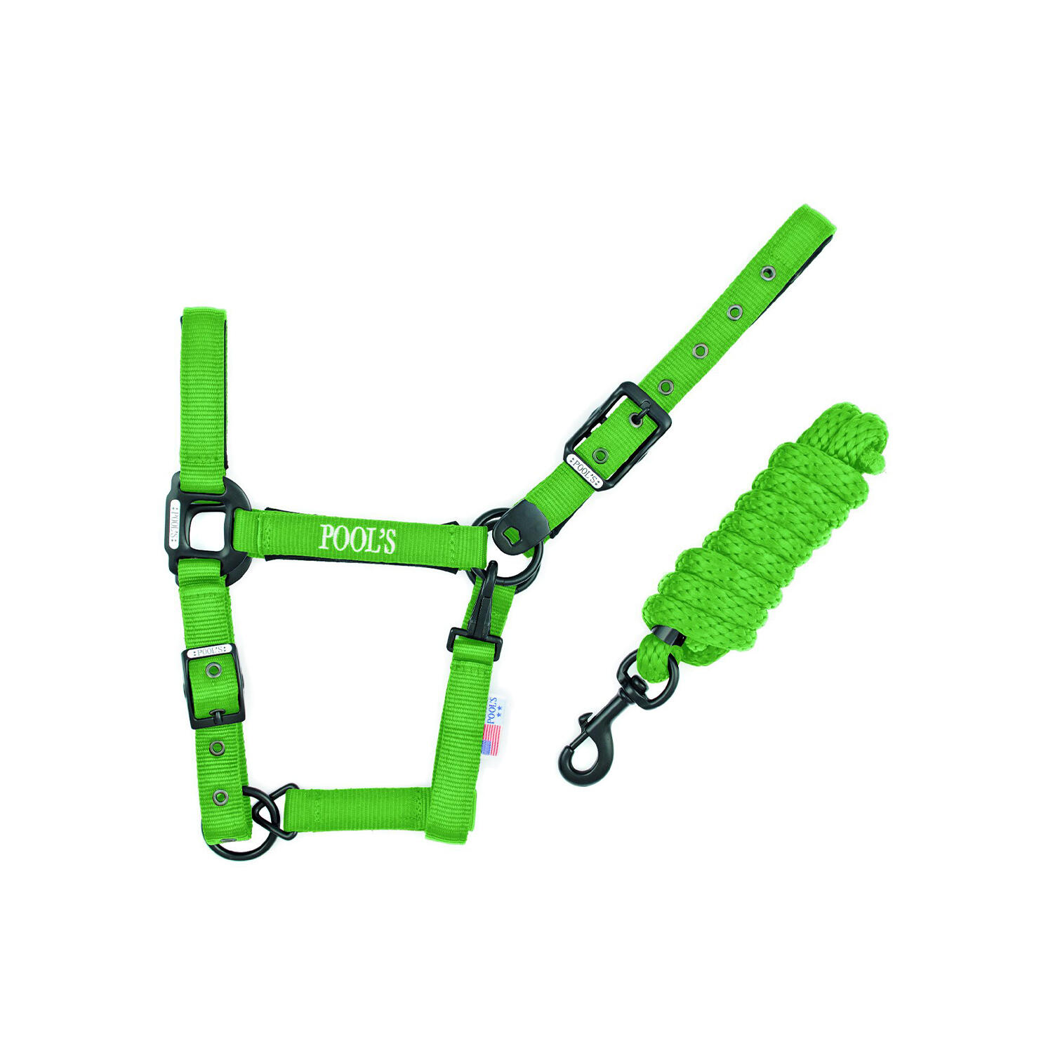 Pool's - Licol Pour Cheval En Nylon Avec Cuir Pool's - Licol - Vert - Ps - Decathlon