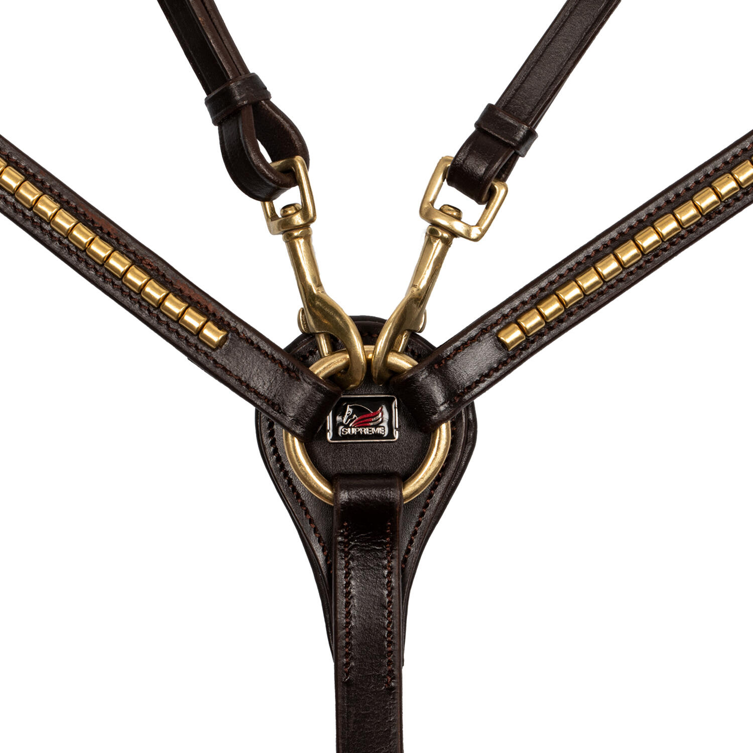 Leder-Halsband mit Messinggabel Supreme 2/4