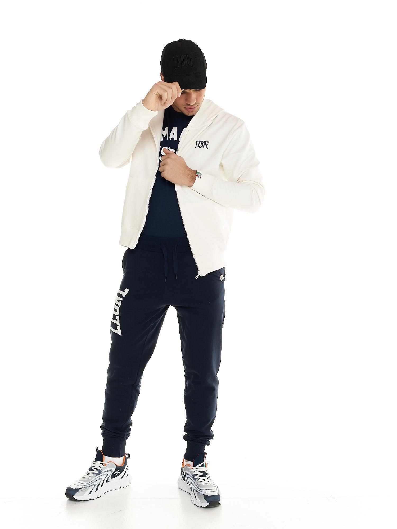 Felpa Leone uomo con cappuccio e zip Basic 2/8