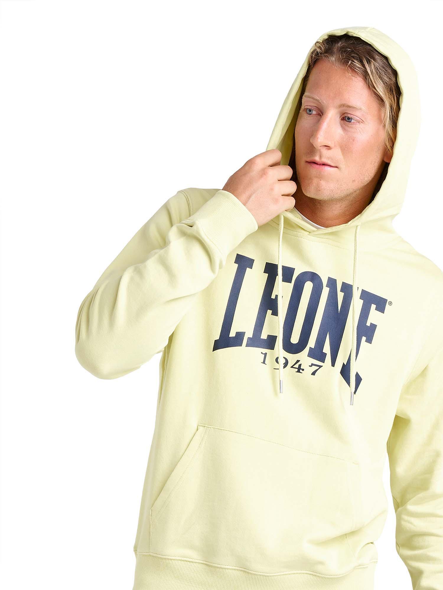 Sudadera con capucha hombre Leone 1947 Apparel algodón logo grande 5/7