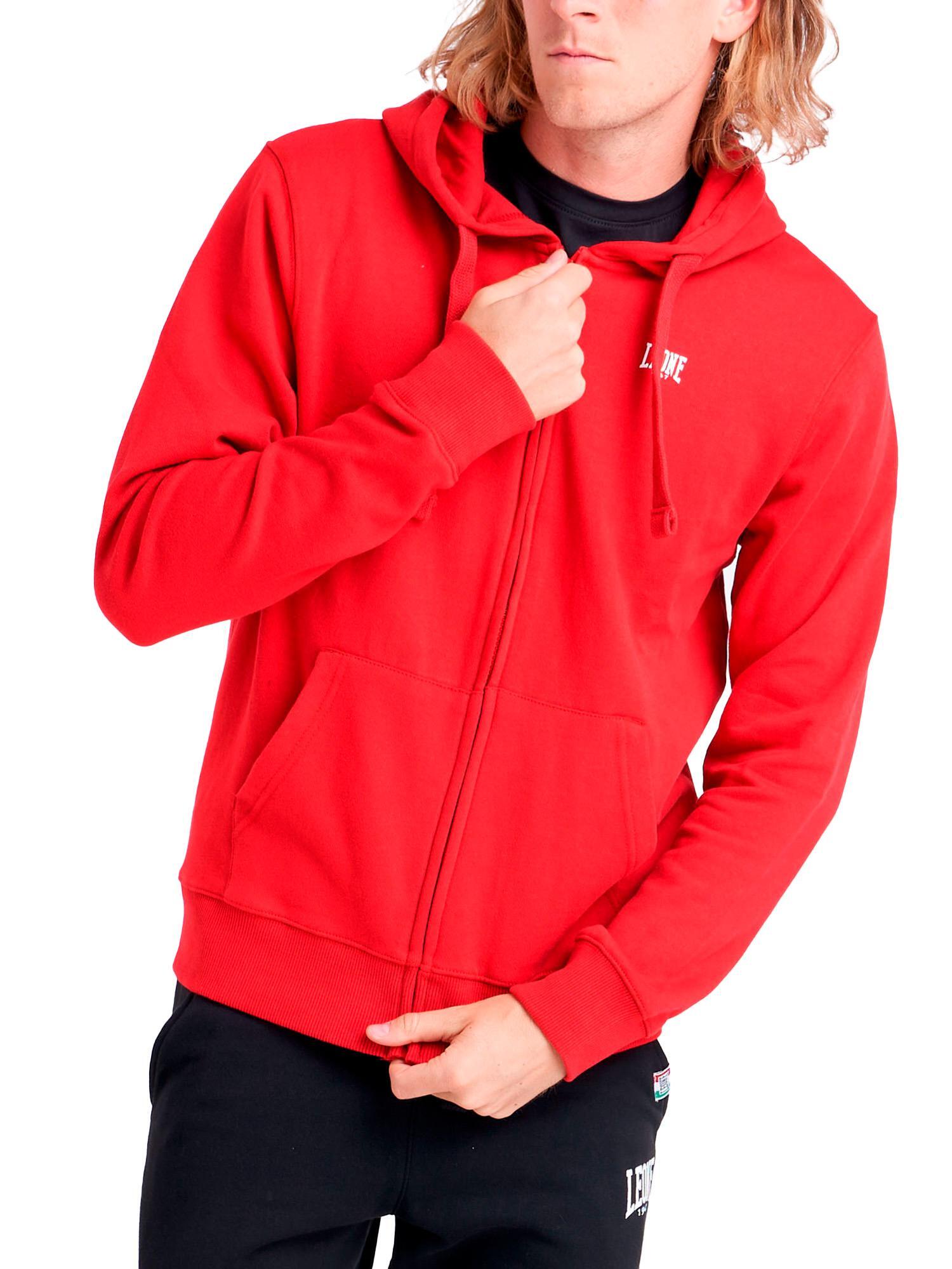 Felpa Leone uomo con cappuccio e zip Basic 5/7