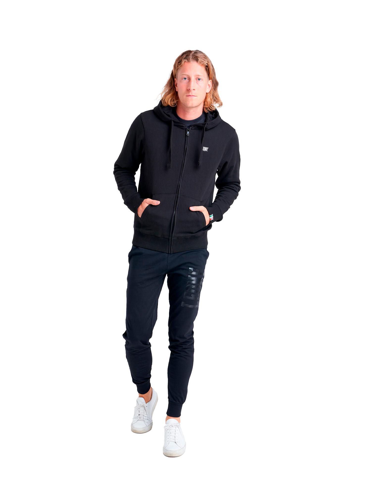 Felpa Leone uomo con cappuccio e zip Basic 2/7