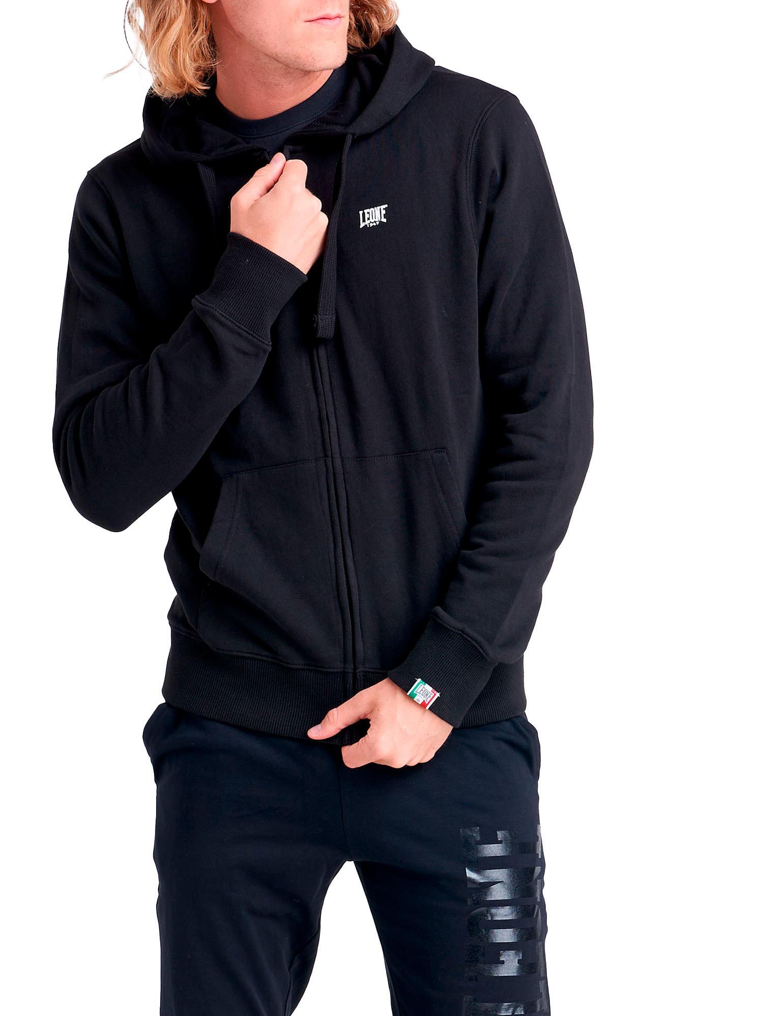 Felpa Leone uomo con cappuccio e zip Basic 5/7