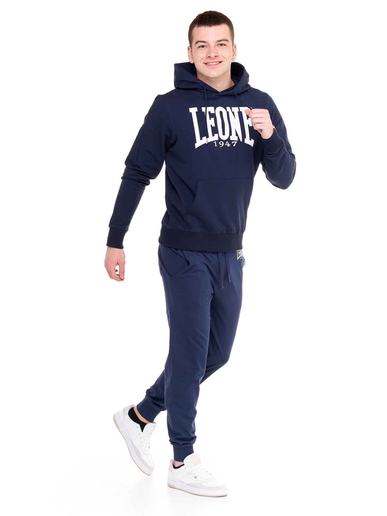 Felpa uomo con cappuccio Leone 1947 Apparel Big Logo, cotone leggero 3/8