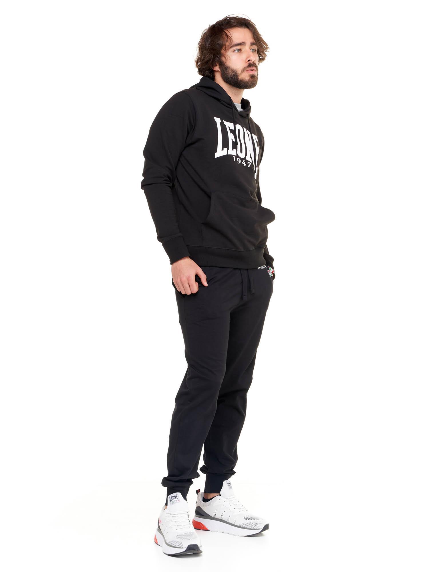 Sudadera con capucha hombre Leone 1947 Apparel algodón logo grande 3/8