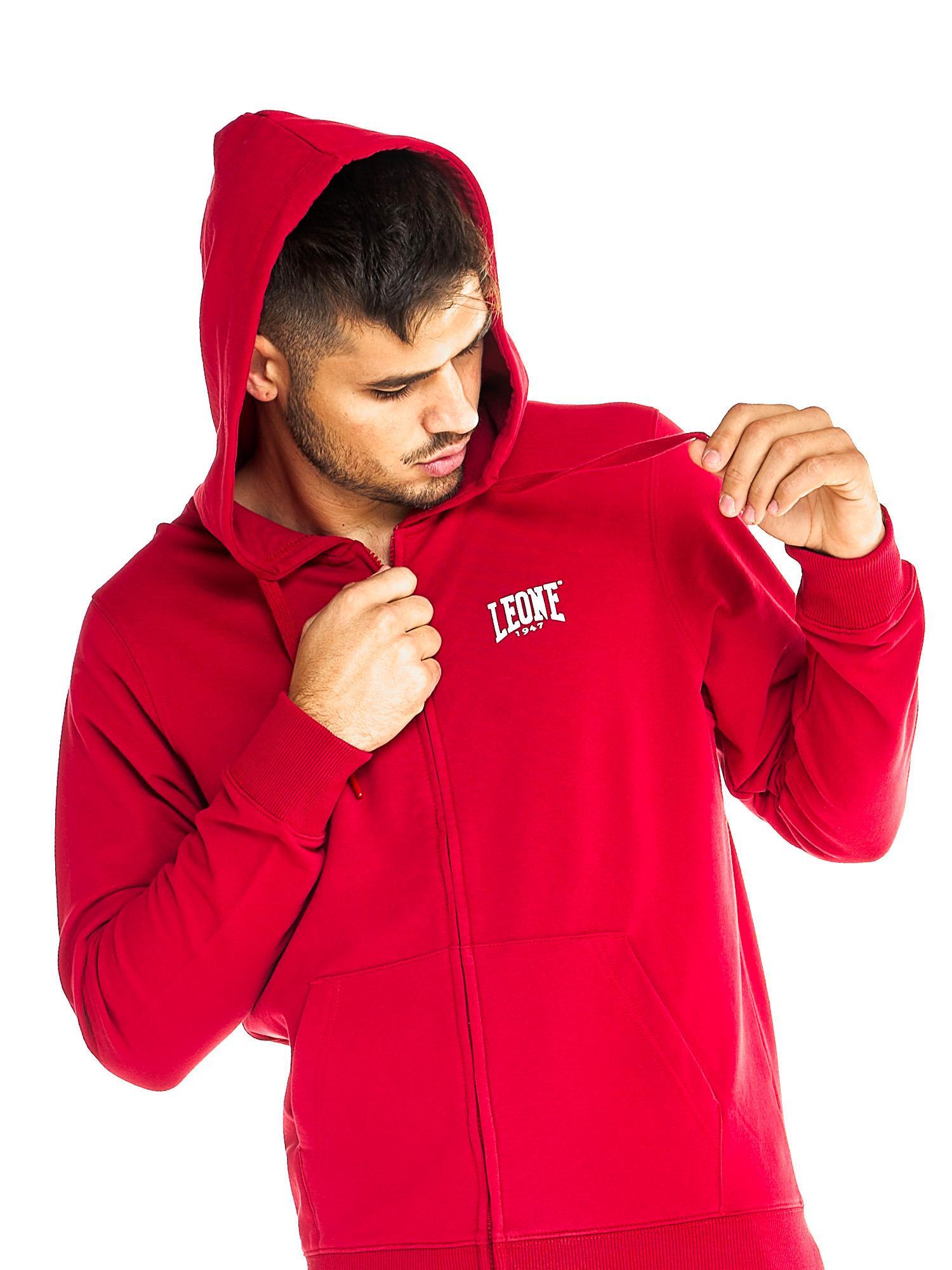 Moletom masculino Leone com capuz e zíper básico 5/8