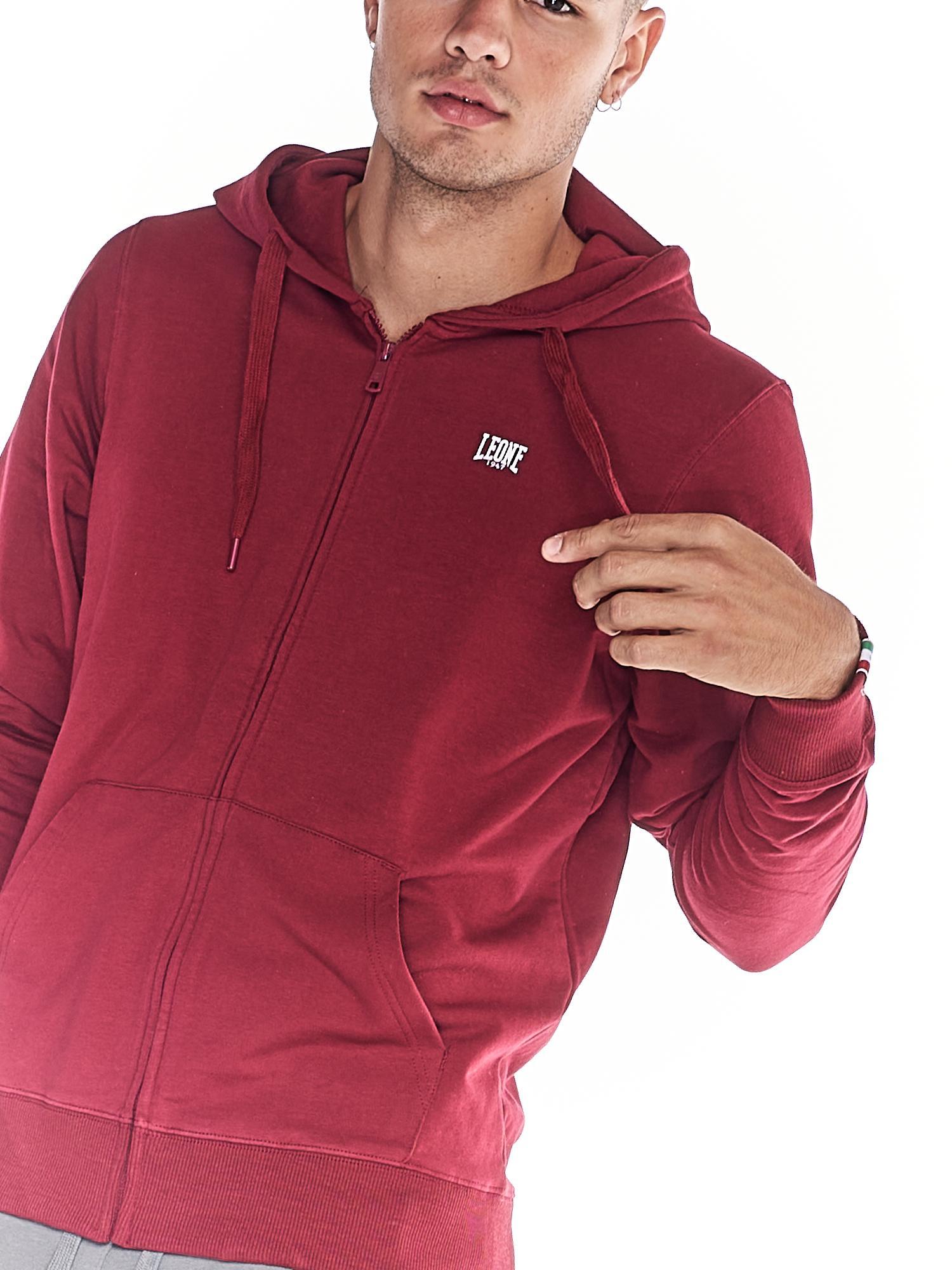 Felpa Leone uomo con cappuccio e zip Basic 5/8