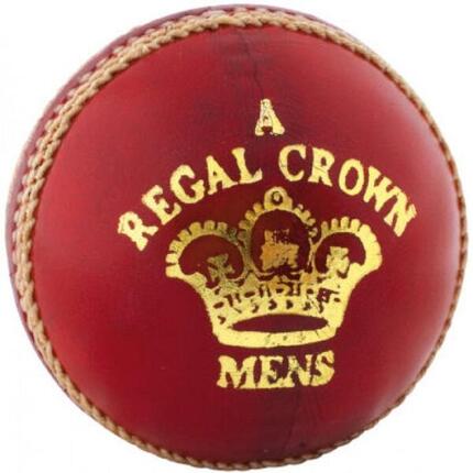 Krone Cricket Ball Damen und Herren Rot/Gold Einheitsgröße