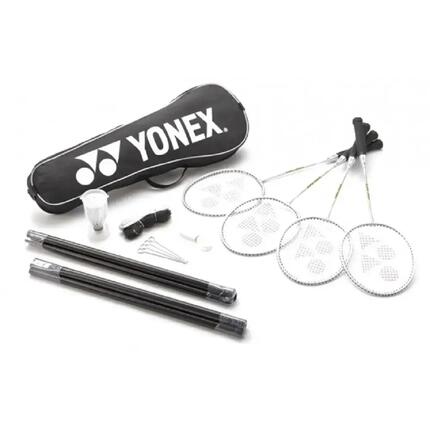 Set de badminton Yonex 9 pièces noir/blanc synthétique complet