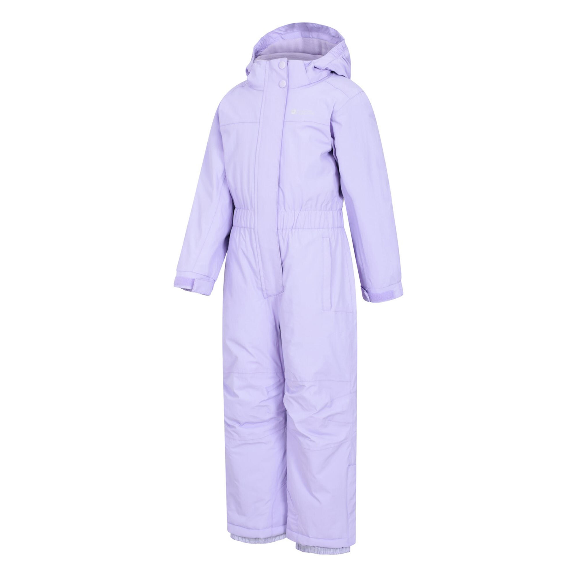 Childrens/Kids Cloud All In One Waterproof Snowsuit (Light Purple) 3/4