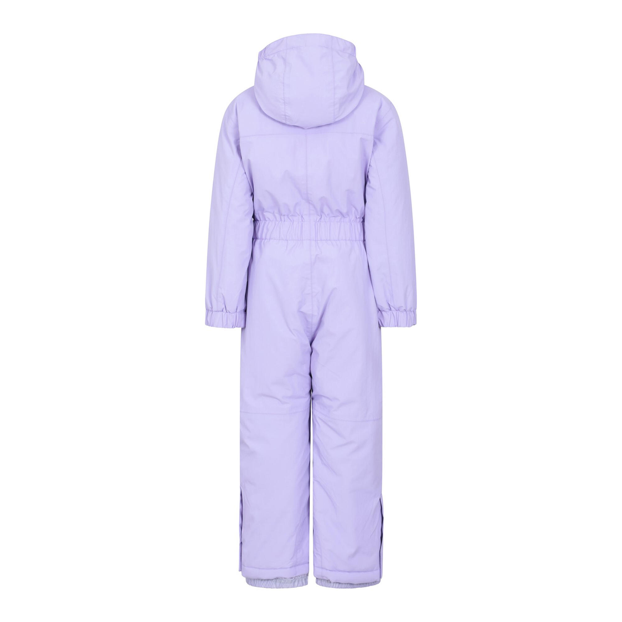 Childrens/Kids Cloud All In One Waterproof Snowsuit (Light Purple) 2/4