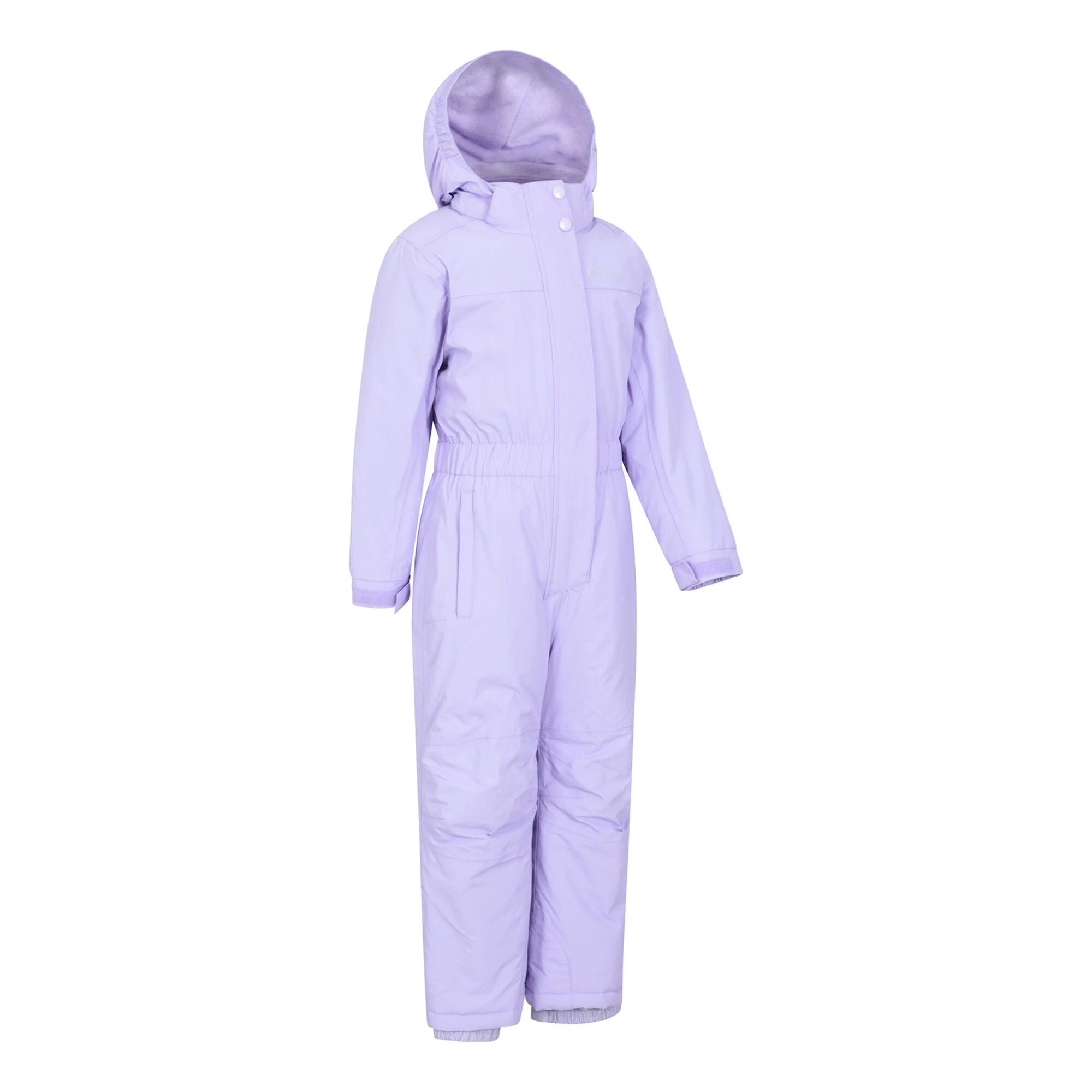 Childrens/Kids Cloud All In One Waterproof Snowsuit (Light Purple) 4/4