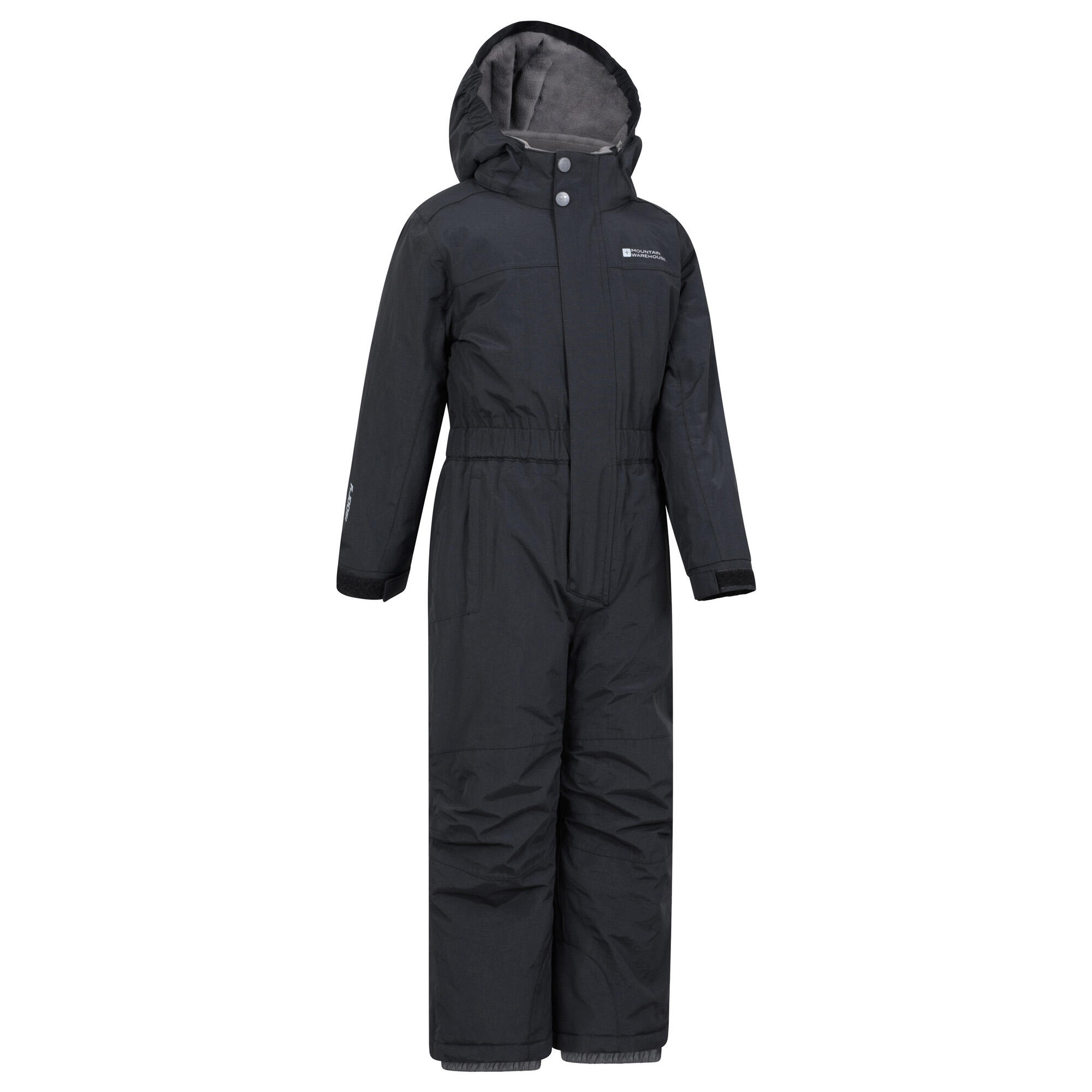 Childrens/Kids Cloud All In One Waterproof Snowsuit (Black) 3/4
