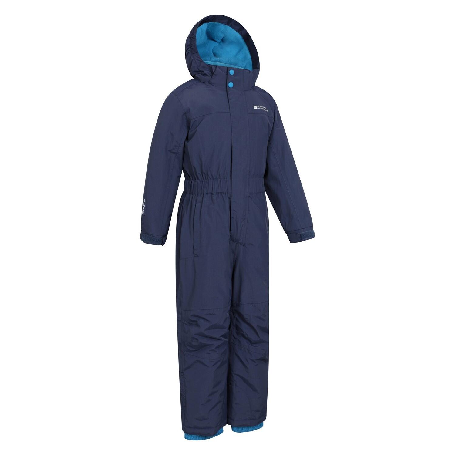 Childrens/Kids Cloud All In One Waterproof Snowsuit (Navy) 3/4