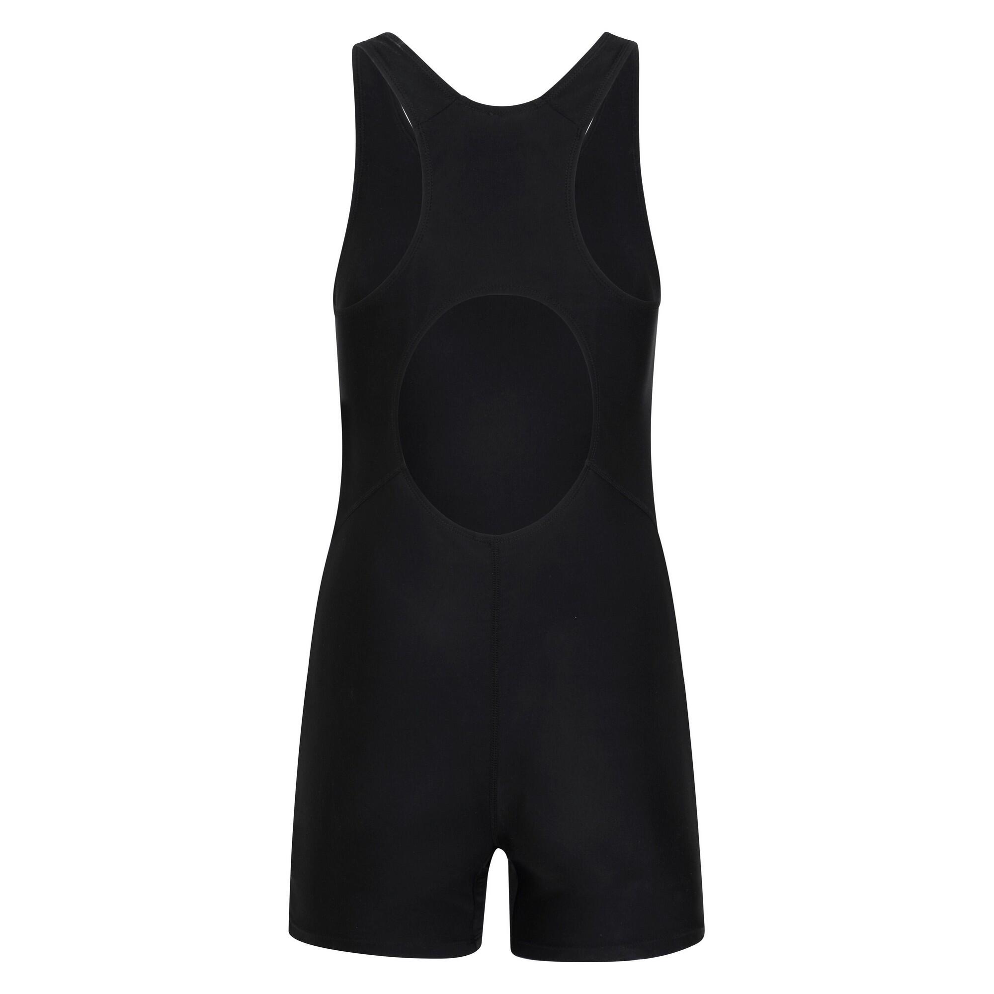 Womens/Ladies Shorty Legsuit (Black) 2/4