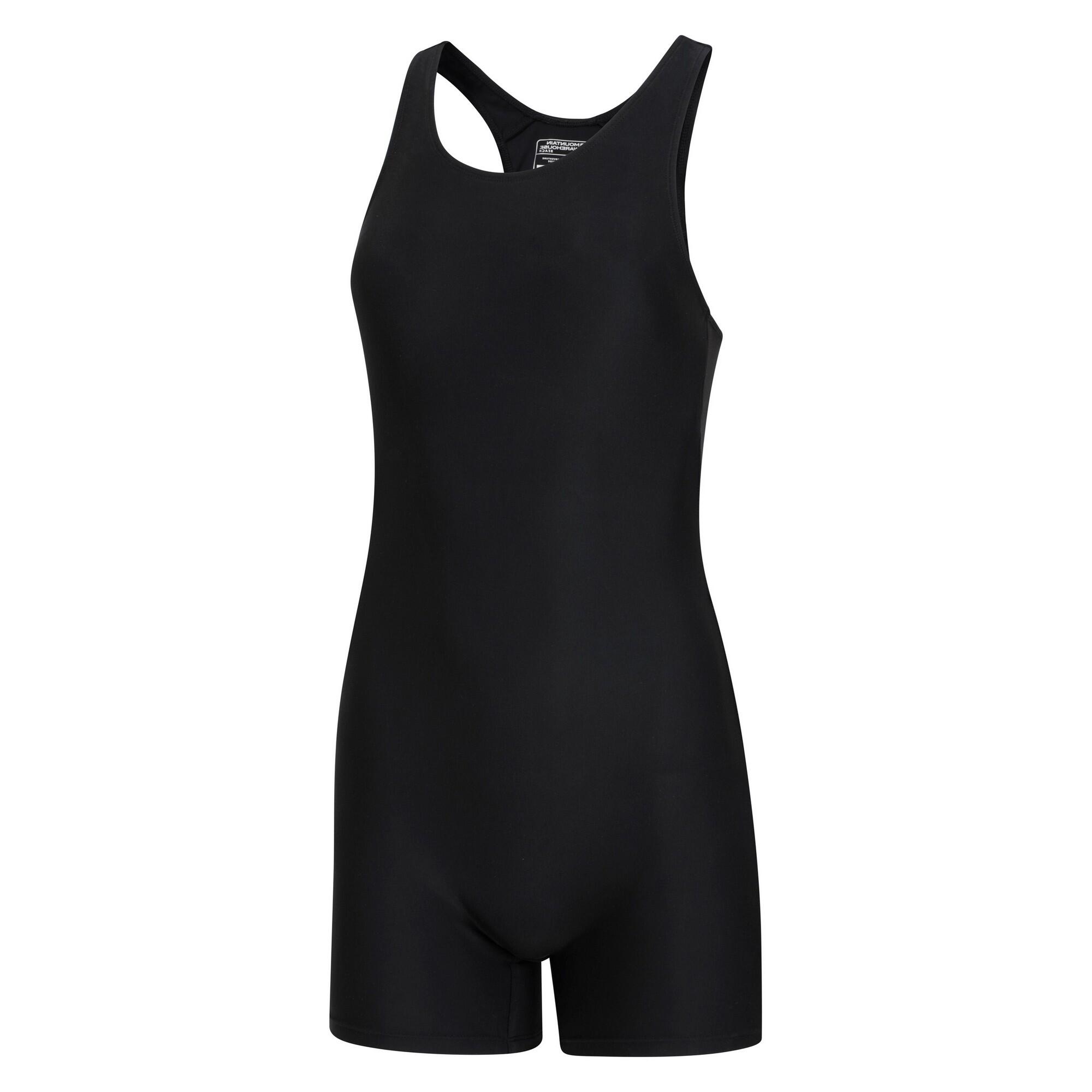 Womens/Ladies Shorty Legsuit (Black) 4/4