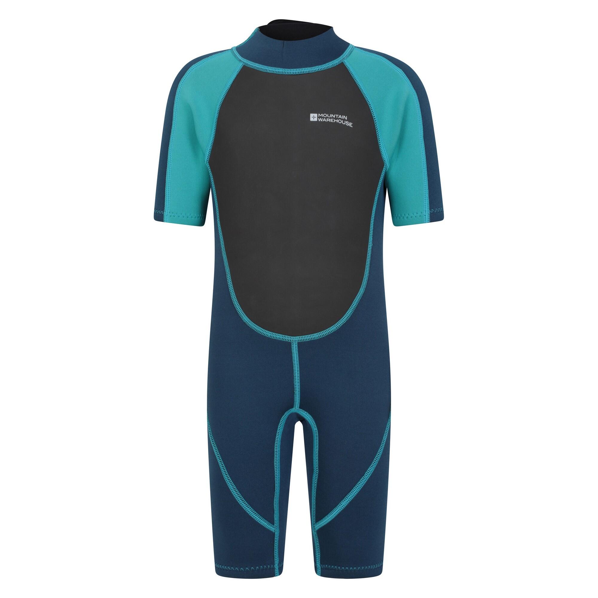 MOUNTAIN WAREHOUSE Childrens/Kids Contrast Panel Wetsuit (Teal)