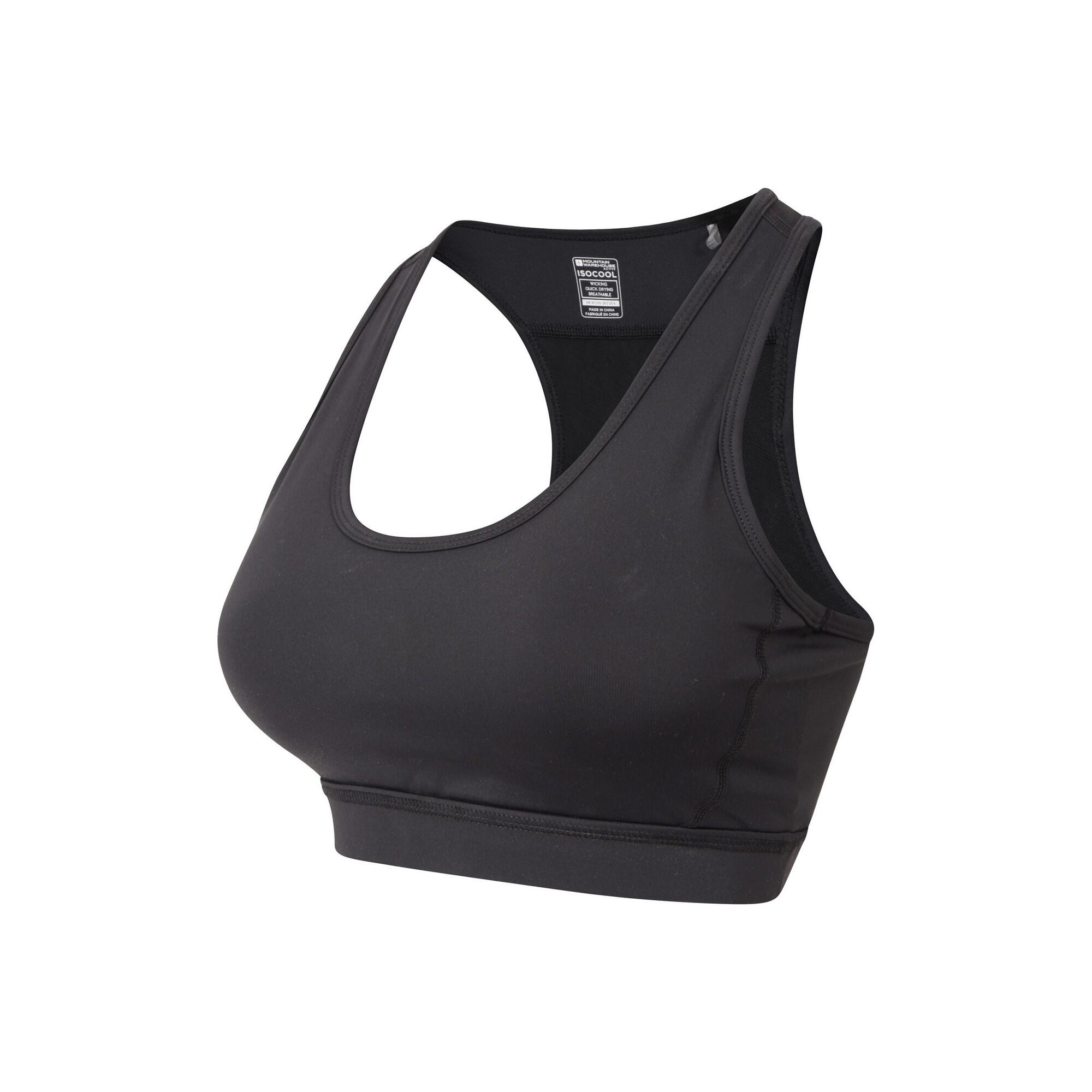 Reggiseno Sportivo Donna Mountain Warehouse Motion Nero Corvino 3/4