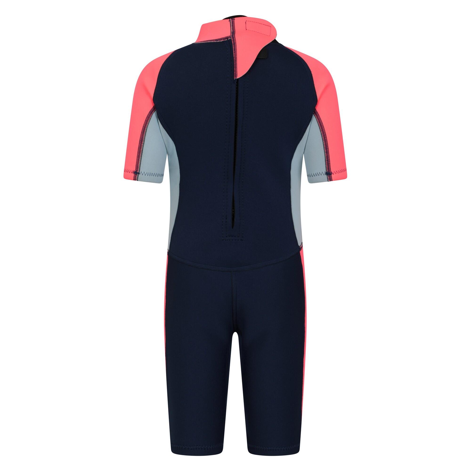 Childrens/Kids Contrast Panel Wetsuit (Fuchsia) 2/4