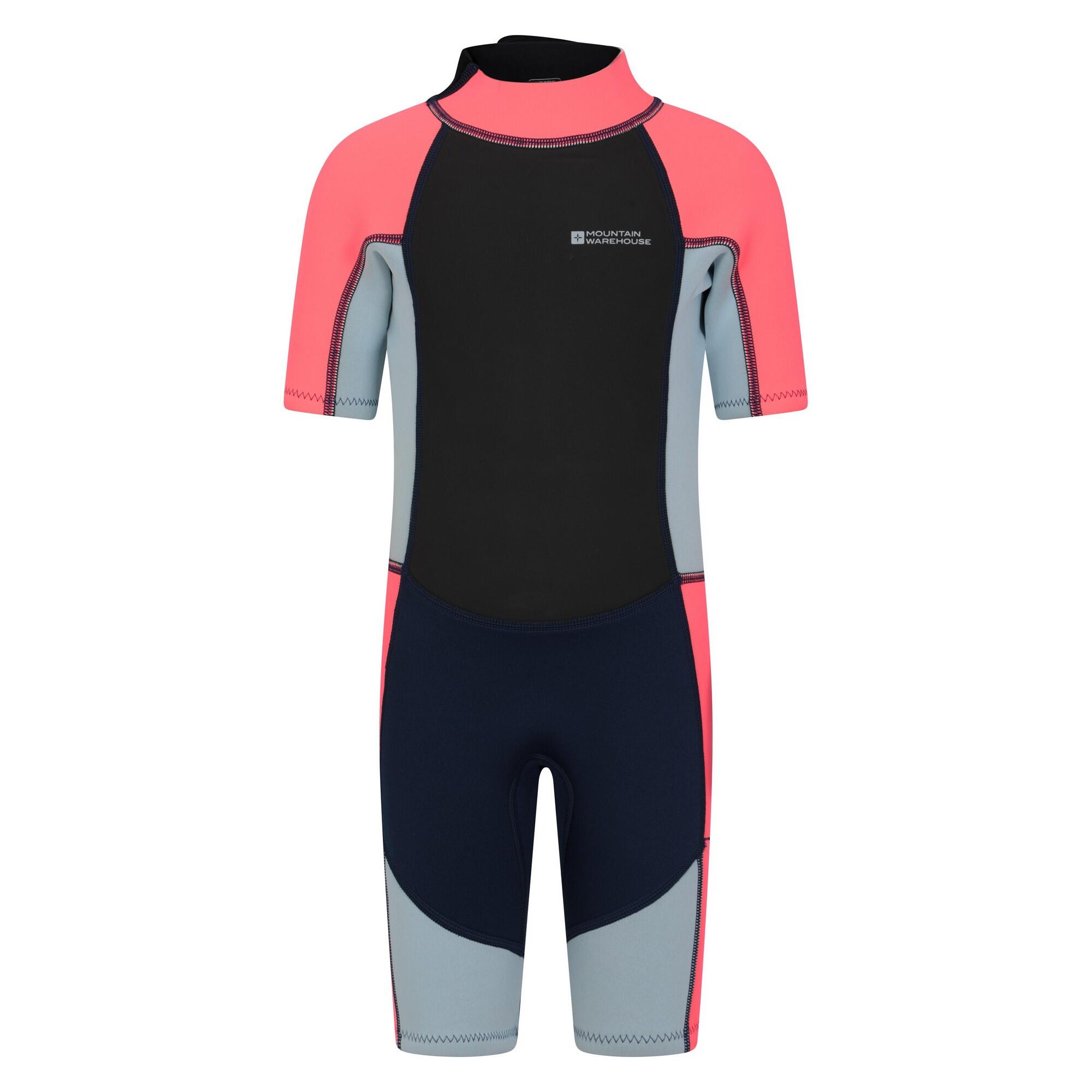 MOUNTAIN WAREHOUSE Childrens/Kids Contrast Panel Wetsuit (Fuchsia)