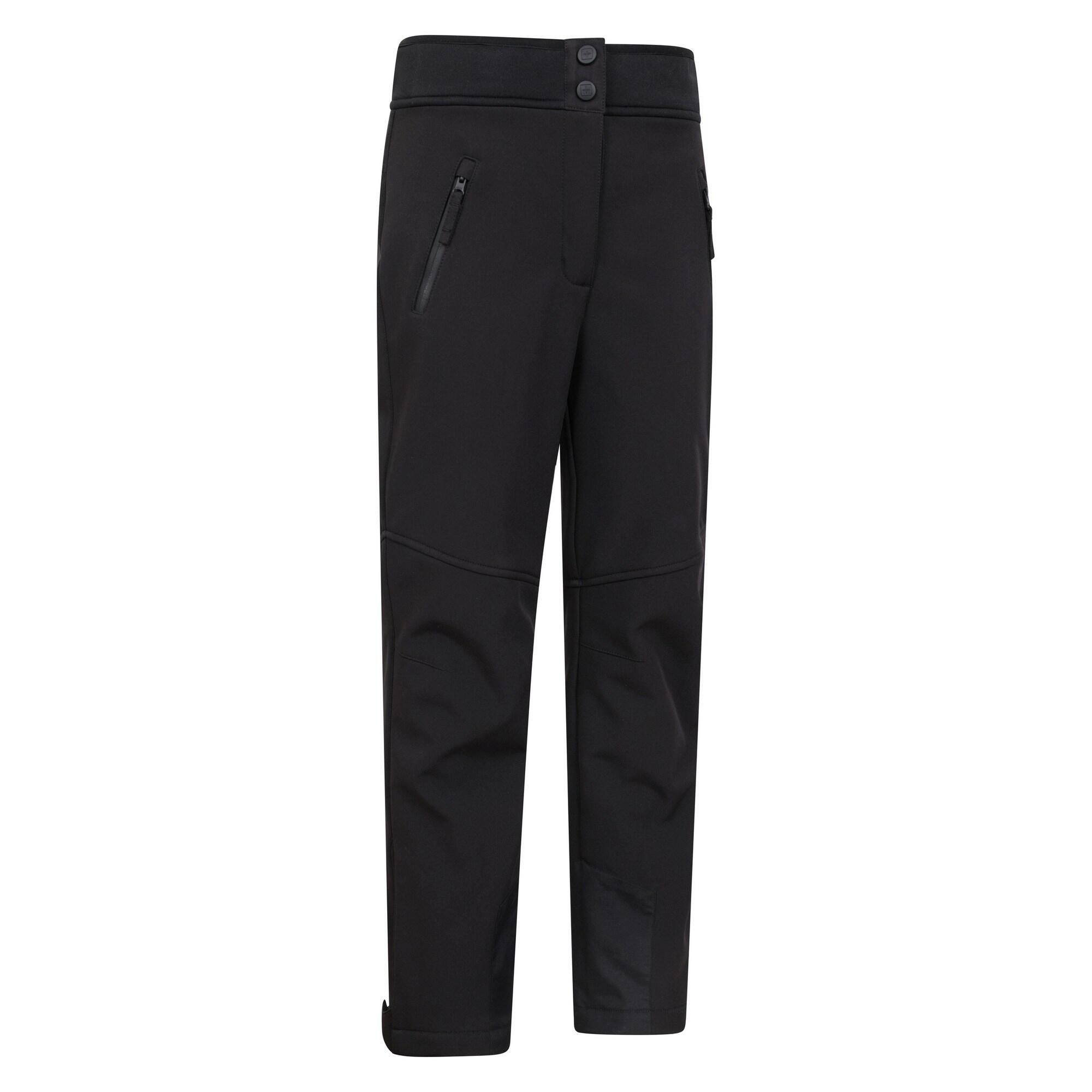 Skihosen "Swiss", Softshell Kinder Schwarz 4/4
