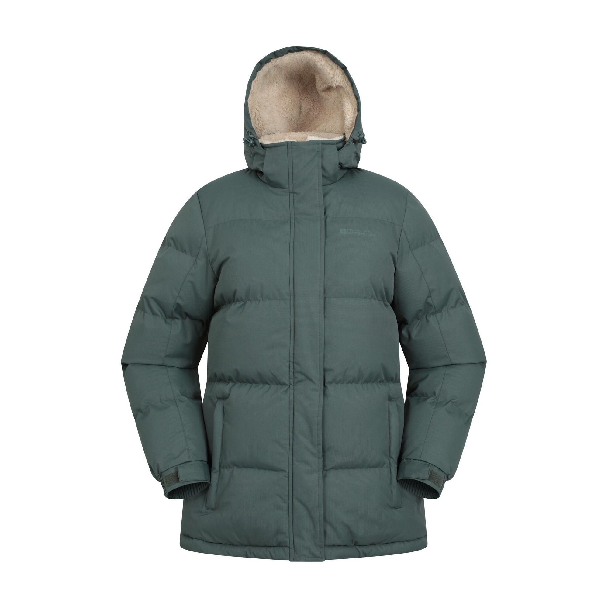 MOUNTAIN WAREHOUSE Womens/Ladies Snow Borg Lined Padded Jacket (Khaki Green)