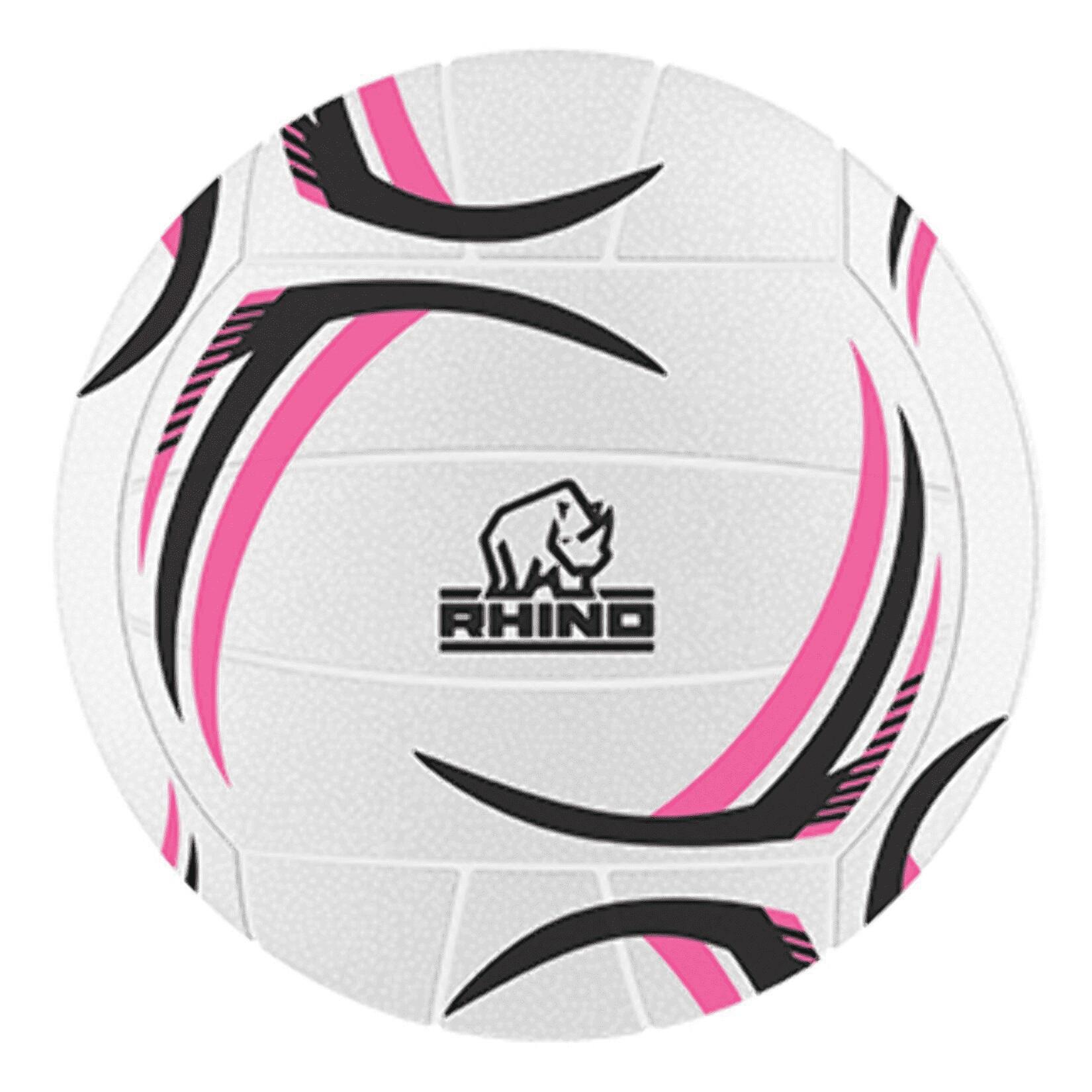Netzball Thunder Nylon, Butyl Damen und Herren Weiß/Pink/Schwarz 1/3