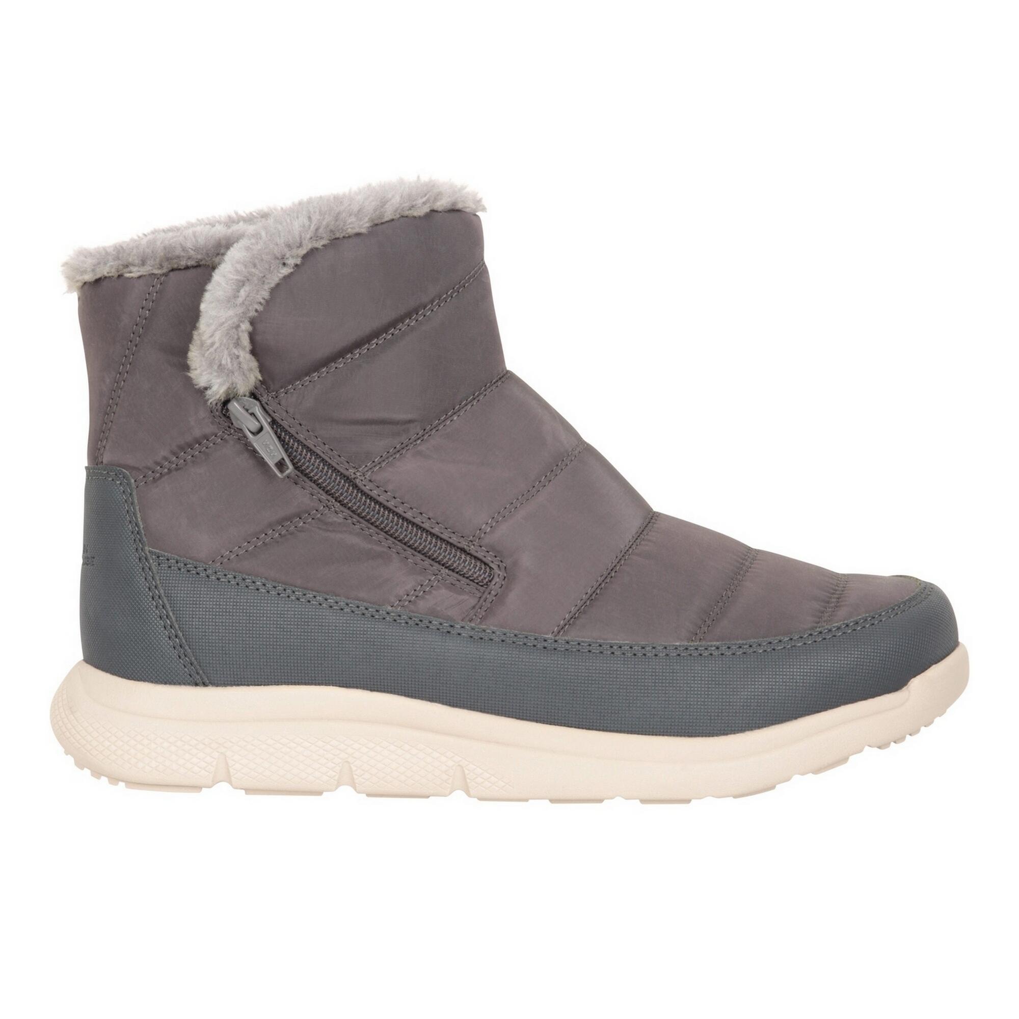 Womens/Ladies Boston Fleece Lined Snow Boots (Grey) 3/4