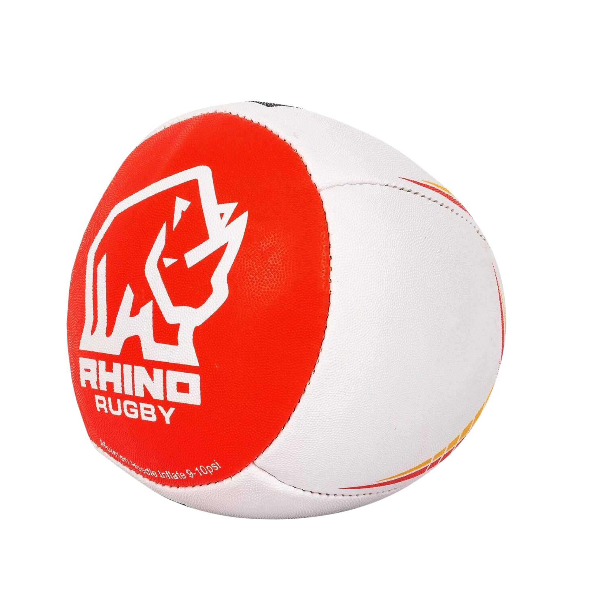 Palla Da Rugby Per Allenamento Rhino Reflex Bianco Rosso Taglia Unica 2/3