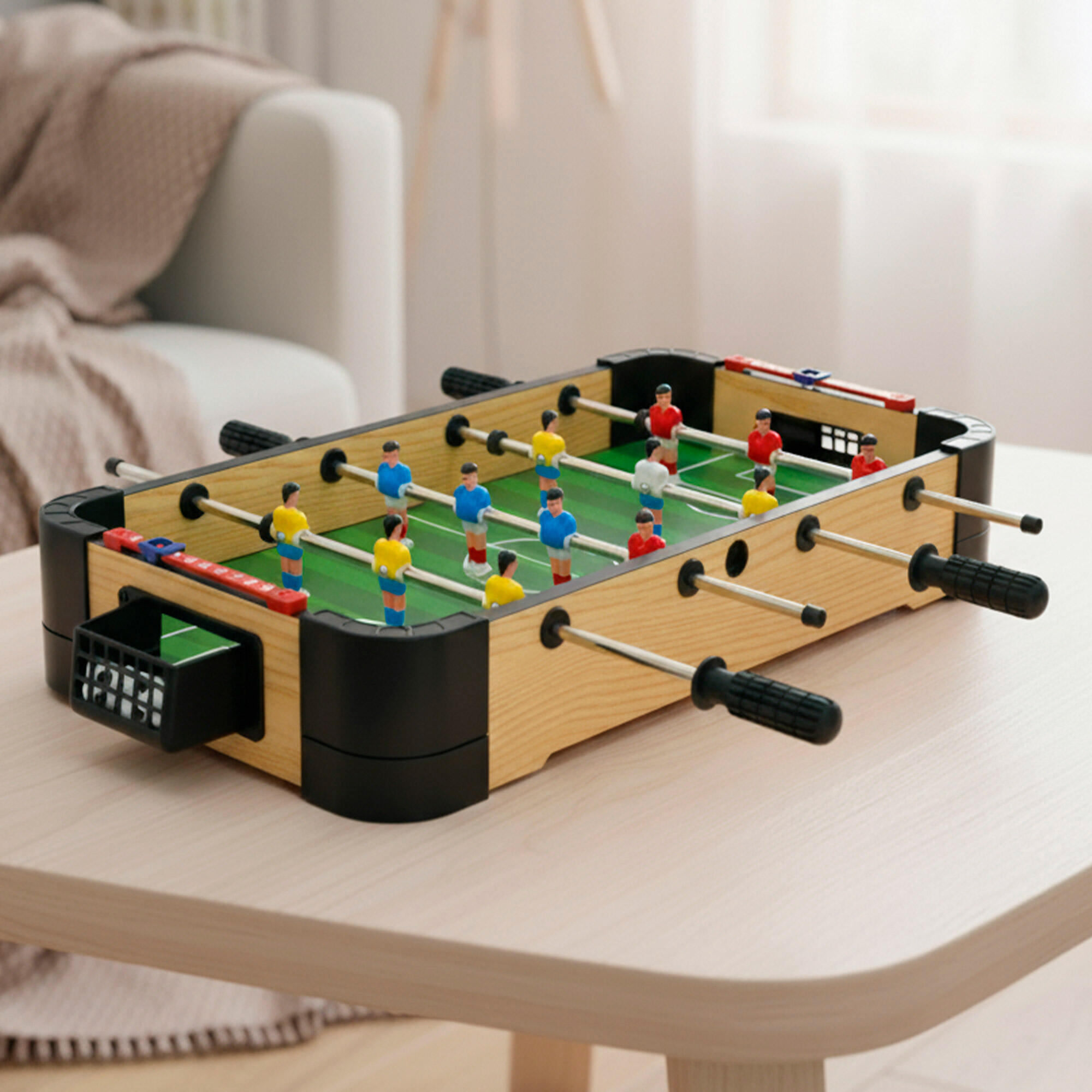 ColorBaby Baby-Foot En Bois 121 X 61 X 81 Cm – 22 Joueurs, 4 Barres, Pour 2 à 4 Joueurs Dès 6 Ans