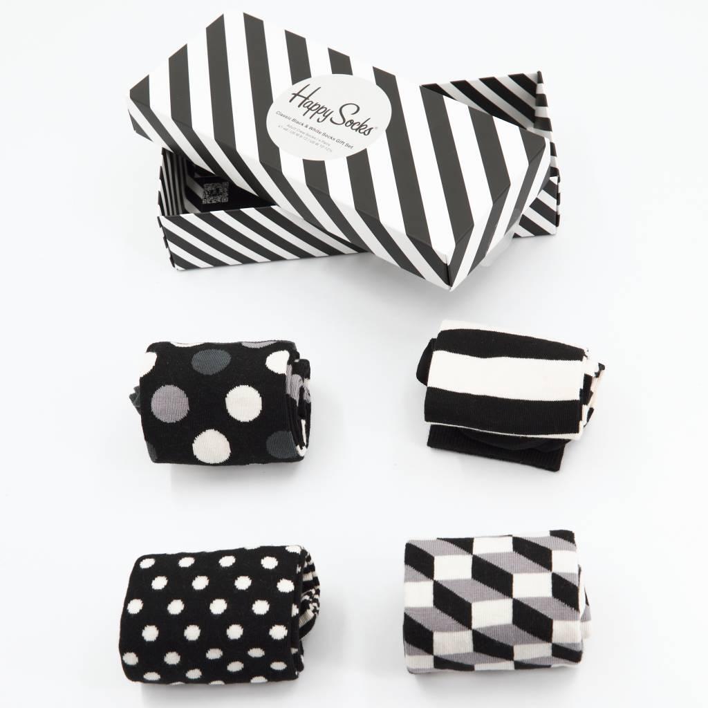 Chaussettes Happy Socks Modèle Classic Black White And Sock Couleur Noir 3/5