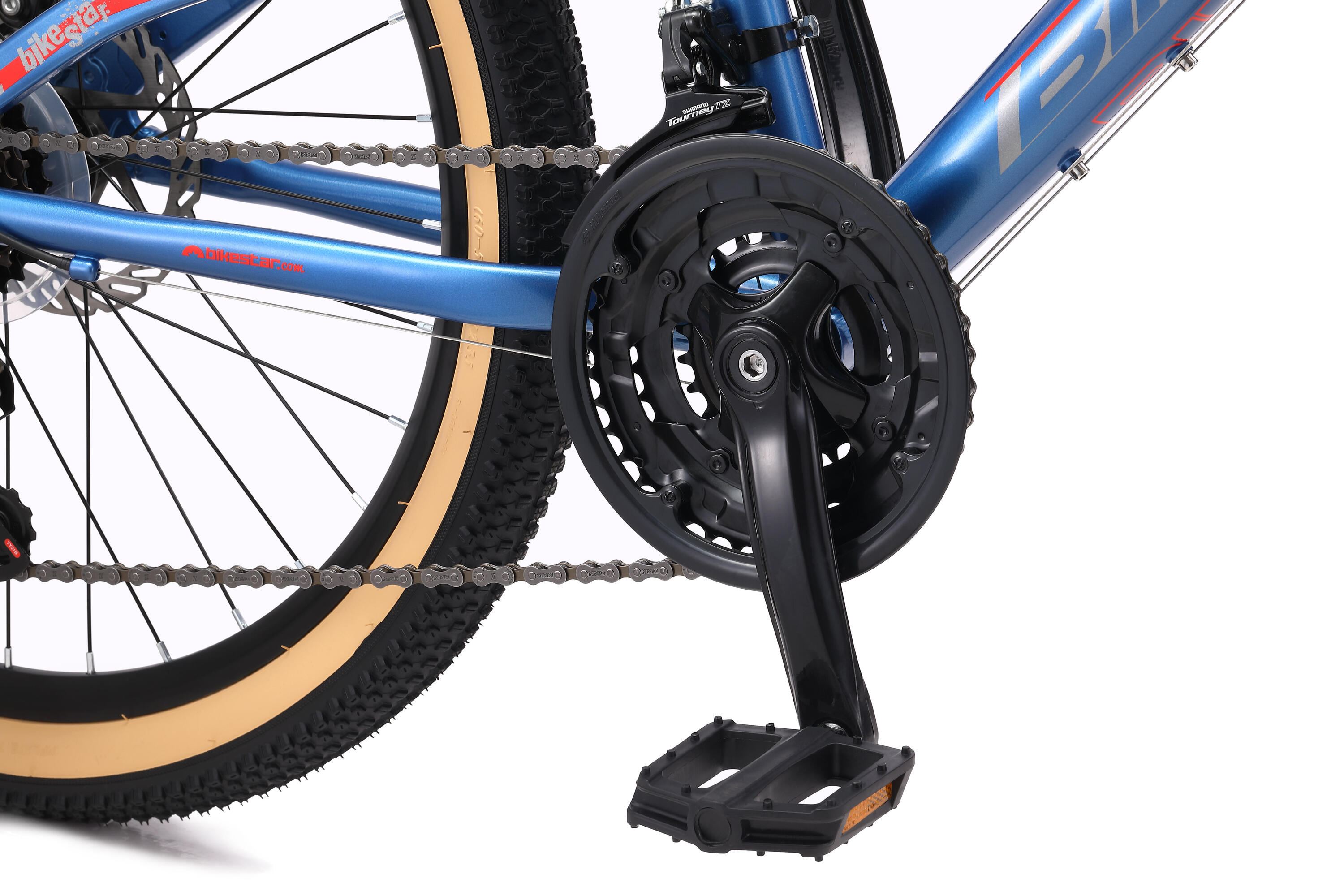 MTB 24" aluminium, kinderfiets 9 jaar, hardtail, 21 versnellingen, schijfremmen 6/7
