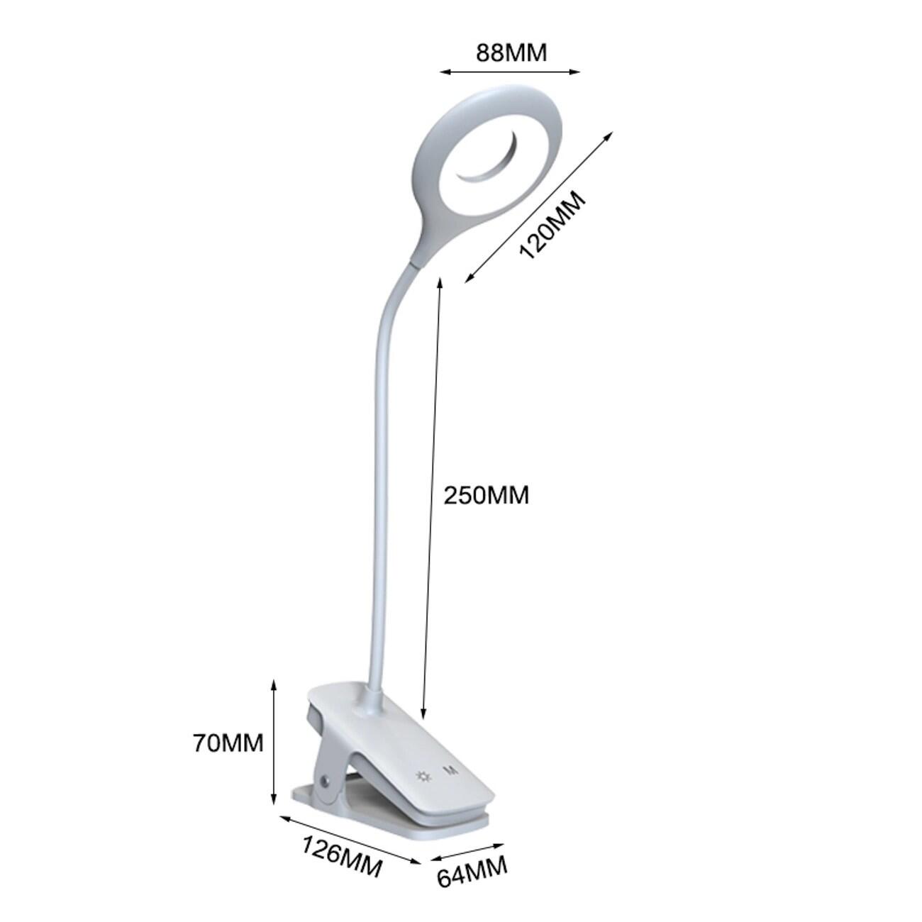 Mini lampka Wozinsky bezprzewodowa lampka led do czytania z klipsem biała 2/7