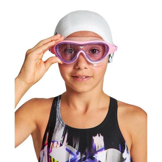 Gafas de natación Arena Junior The One Mask - Transparente/Blanco/Azul claro