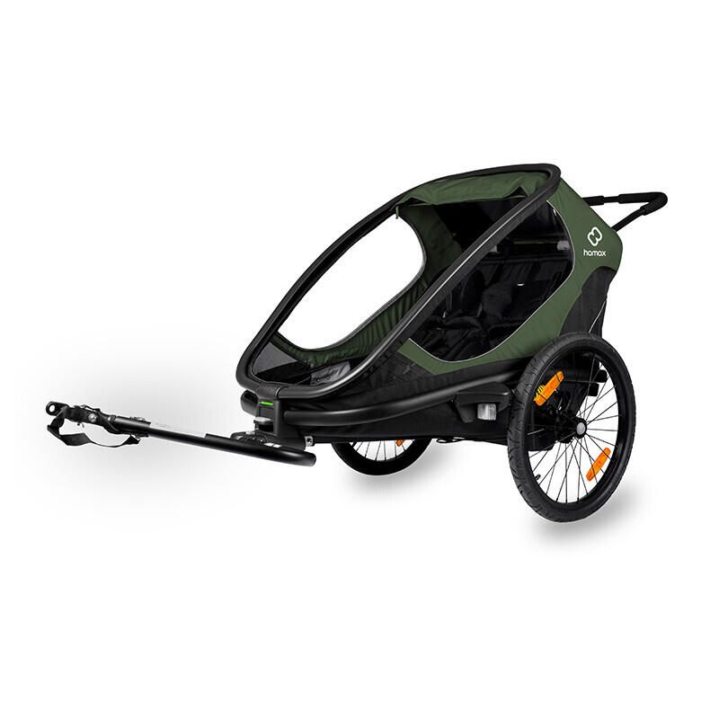 Hamax - Remorque Enfant Hamax Outblack - Remorque À Vélo - Noir|vert - Taille Unique - Decathlon