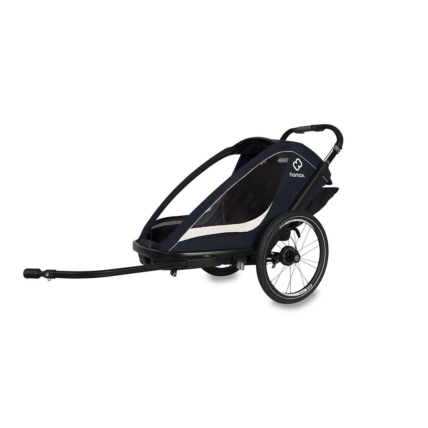 Hamax - Remorque Hamax Breeze - Remorque À Vélo - Beige|blanc|bleu - Taille Unique - Decathlon