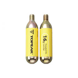 Cartouches CO2 Topeak Cartridge 16g Threated 2 pieces