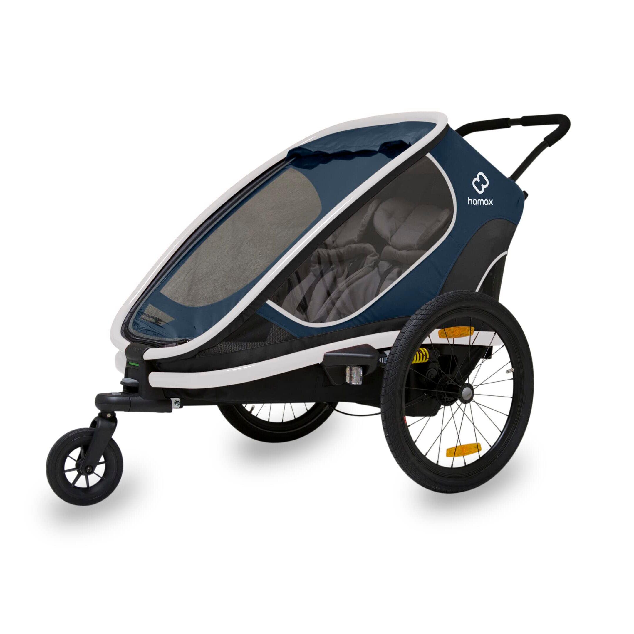 Hamax - Remorque De Vélo Bébé Hamax Outback One - Remorque À Vélo - Blanc|bleu - No Size - Decathlon